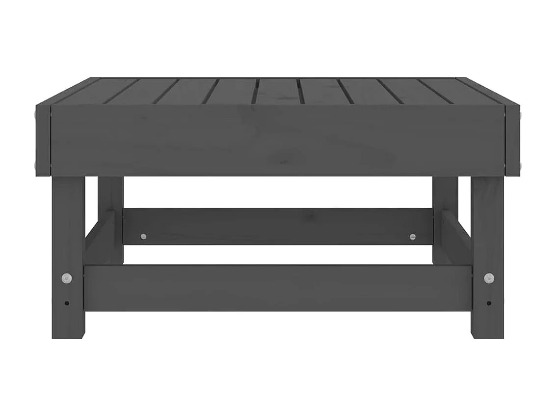 Bristow  Repose-pied de jardin gris bois de pin massif