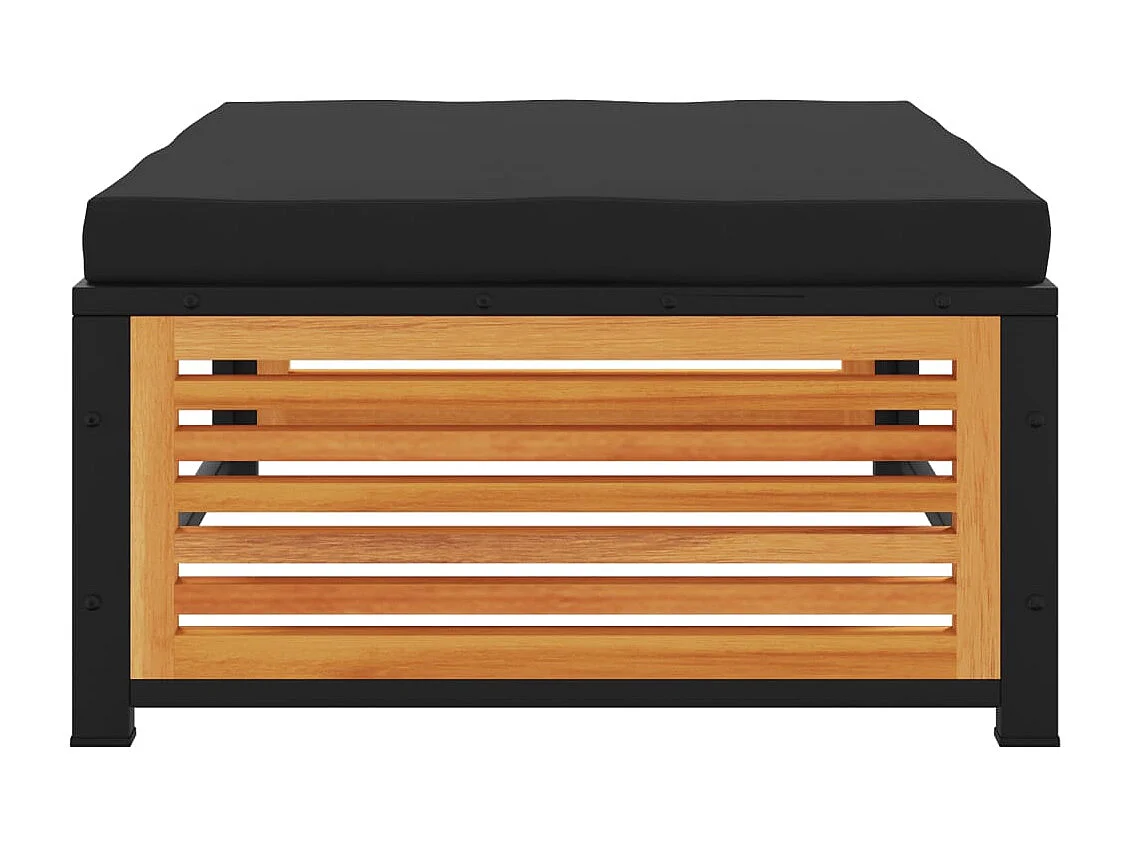 Carrigart  Tuinvoetenbank met kussen 68x68x30 cm massief acaciahout