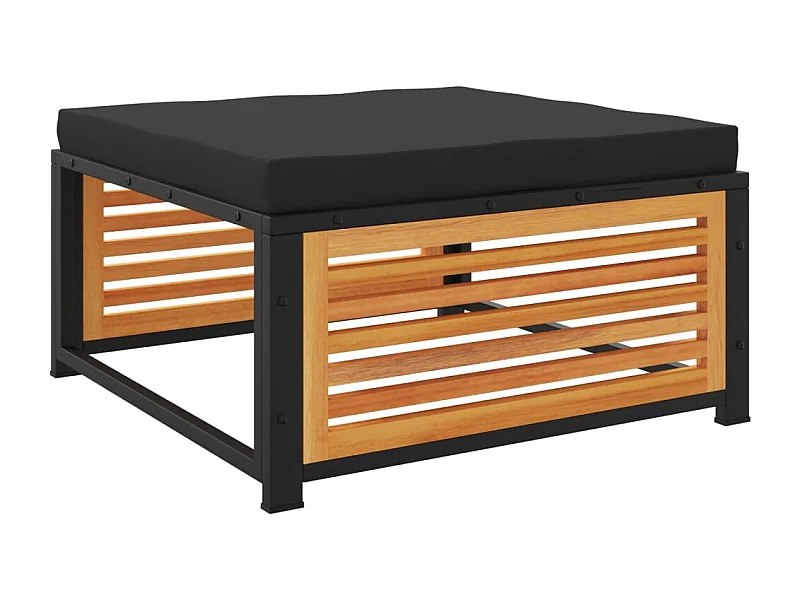 Carrigart  Tuinvoetenbank met kussen 68x68x30 cm massief acaciahout