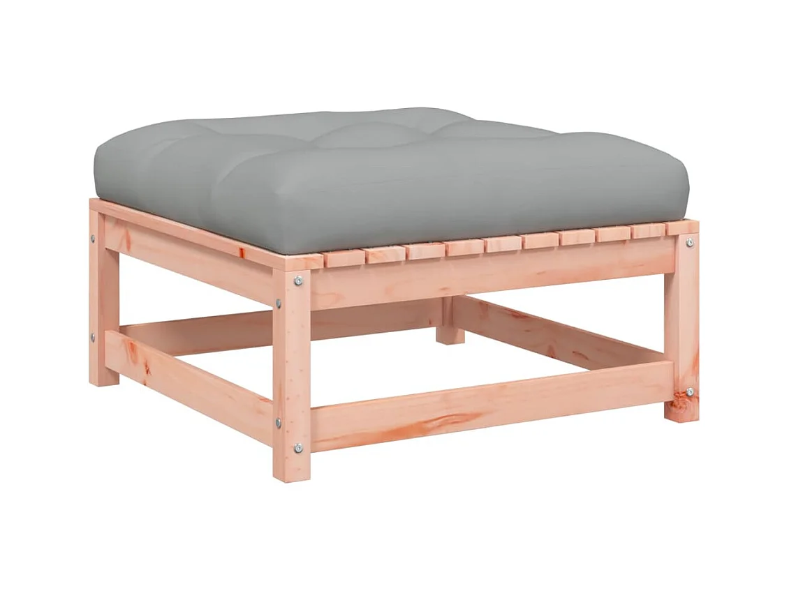 Garden Furniture -  Taburetes de jardín con cojines 2 uds madera abeto de Douglas