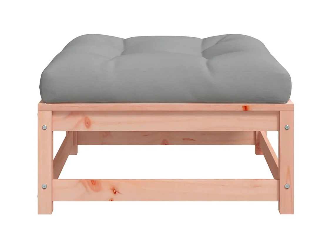 Garden Furniture -  Taburetes de jardín con cojines 2 uds madera abeto de Douglas