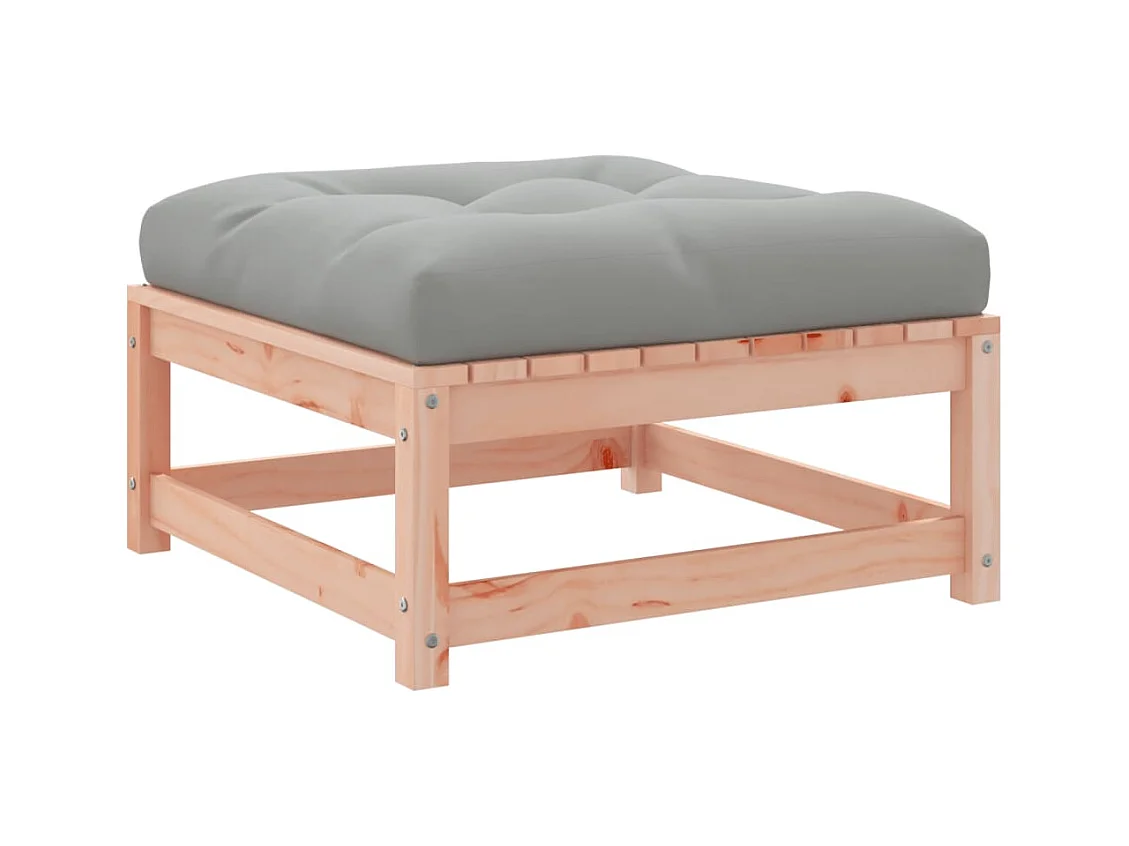 Garden Furniture -  Repose-pieds de jardin avec coussins 2 pcs bois massif douglas