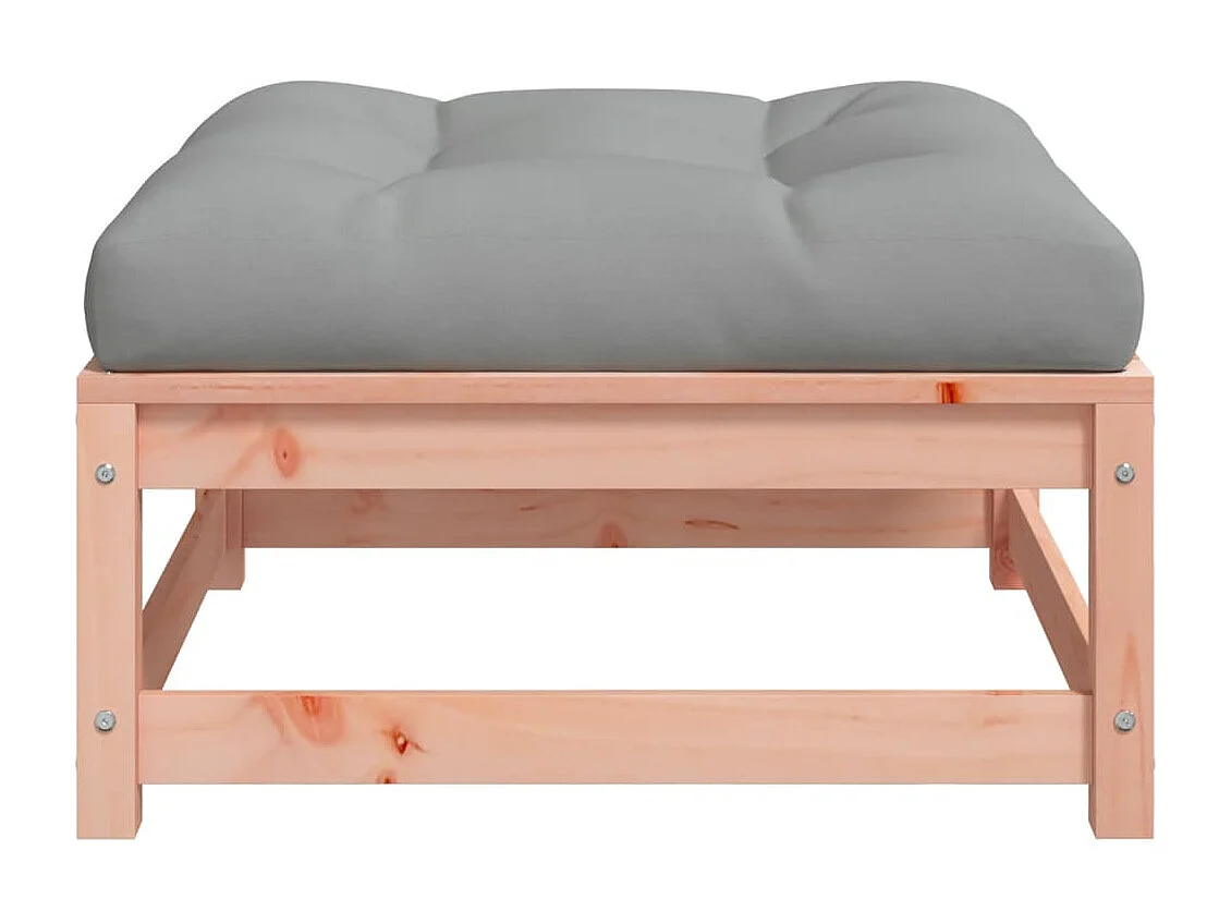 Garden Furniture -  Repose-pieds de jardin avec coussins 2 pcs bois massif douglas