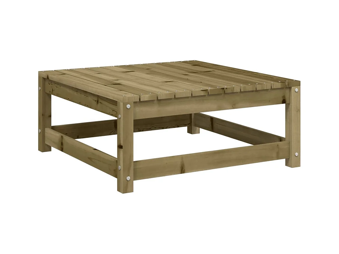 Garden Furniture -  Taburete de jardín con cojín madera de pino impregnada