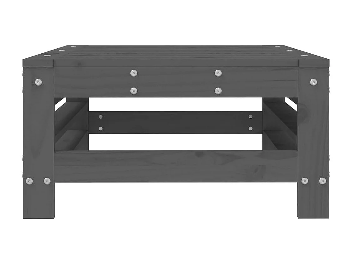 Prolenta Premium -  Repose-pied de jardin gris bois de pin massif