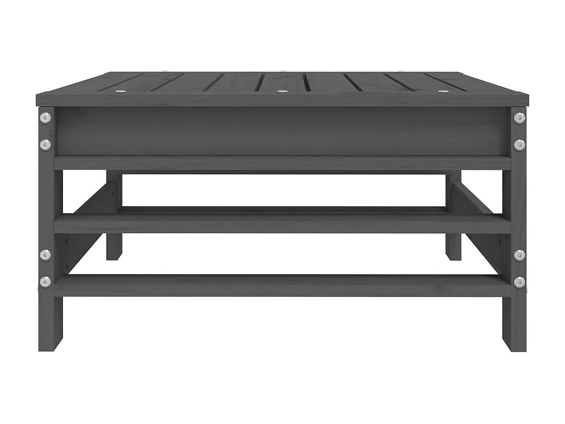 Prolenta Premium -  Repose-pied de jardin gris bois de pin massif