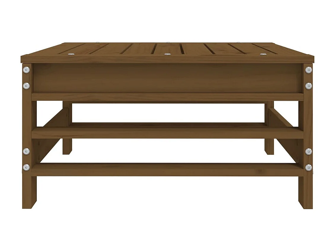 Penny  Repose-pied de jardin marron miel bois de pin massif