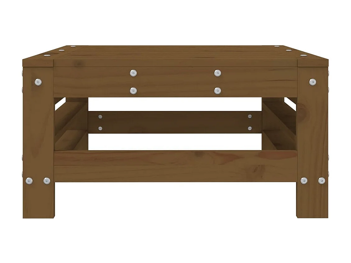 Penny  Repose-pied de jardin marron miel bois de pin massif