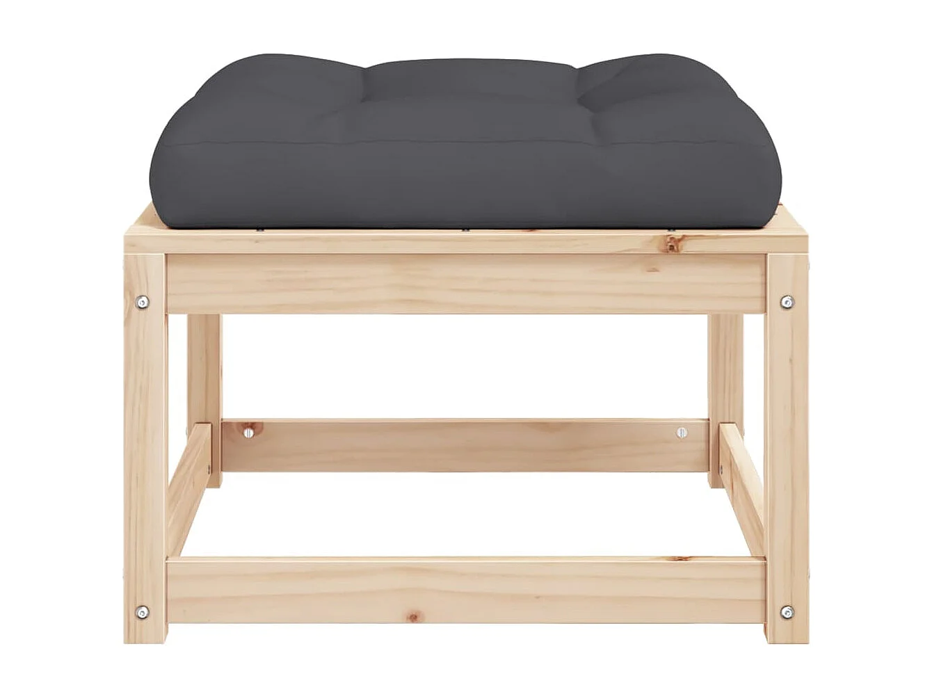 Coalgate  Repose-pied de jardin avec coussins bois de pin massif