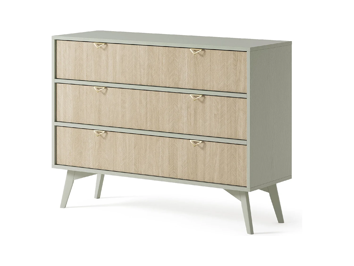 Commode à 3 tiroirs en bois lamellé 106x80 cm