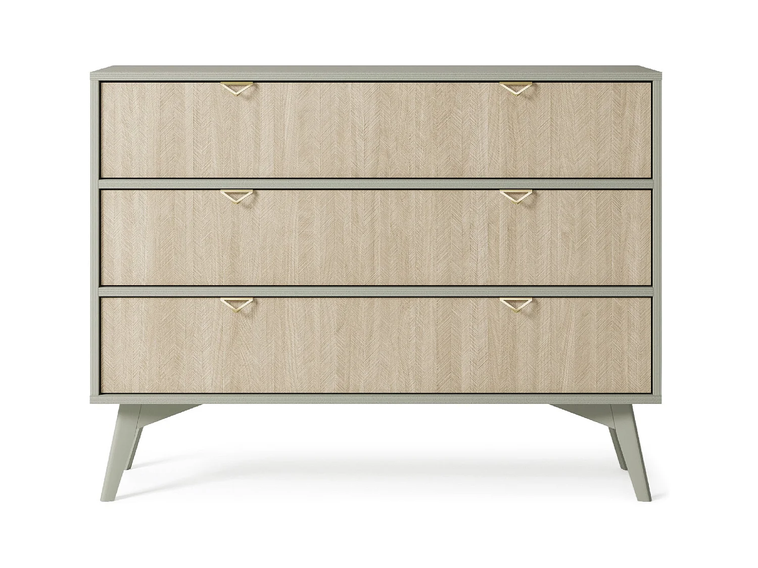 Commode à 3 tiroirs en bois lamellé 106x80 cm