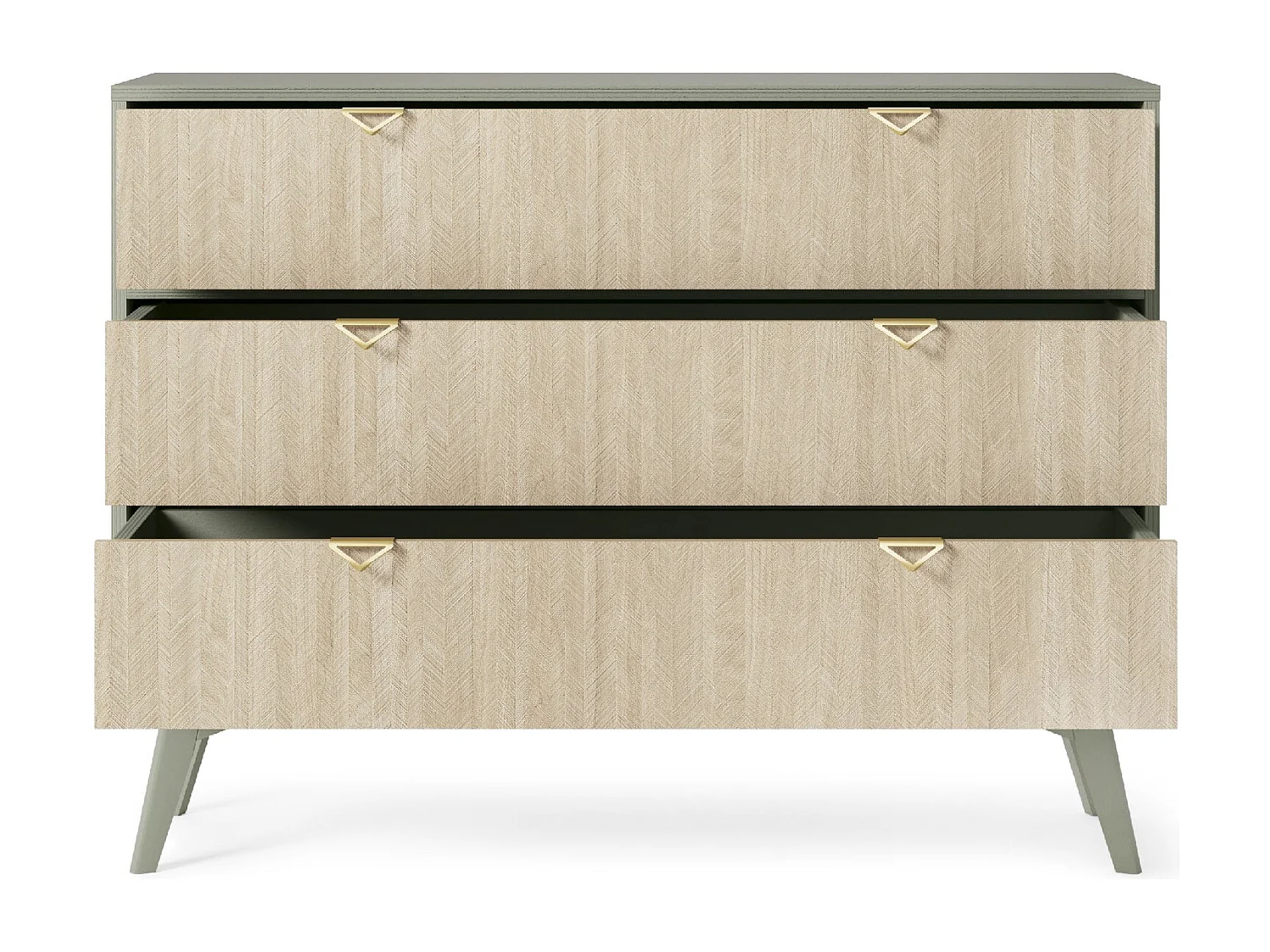 Commode à 3 tiroirs en bois lamellé 106x80 cm