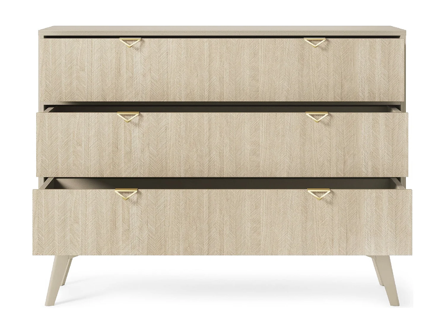 Commode à 3 tiroirs en bois lamellé 106x80 cm