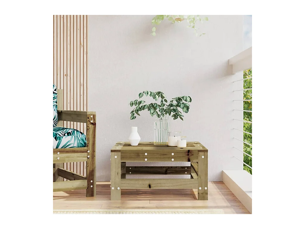 Penny  Repose-pied de jardin bois de pin imprégné