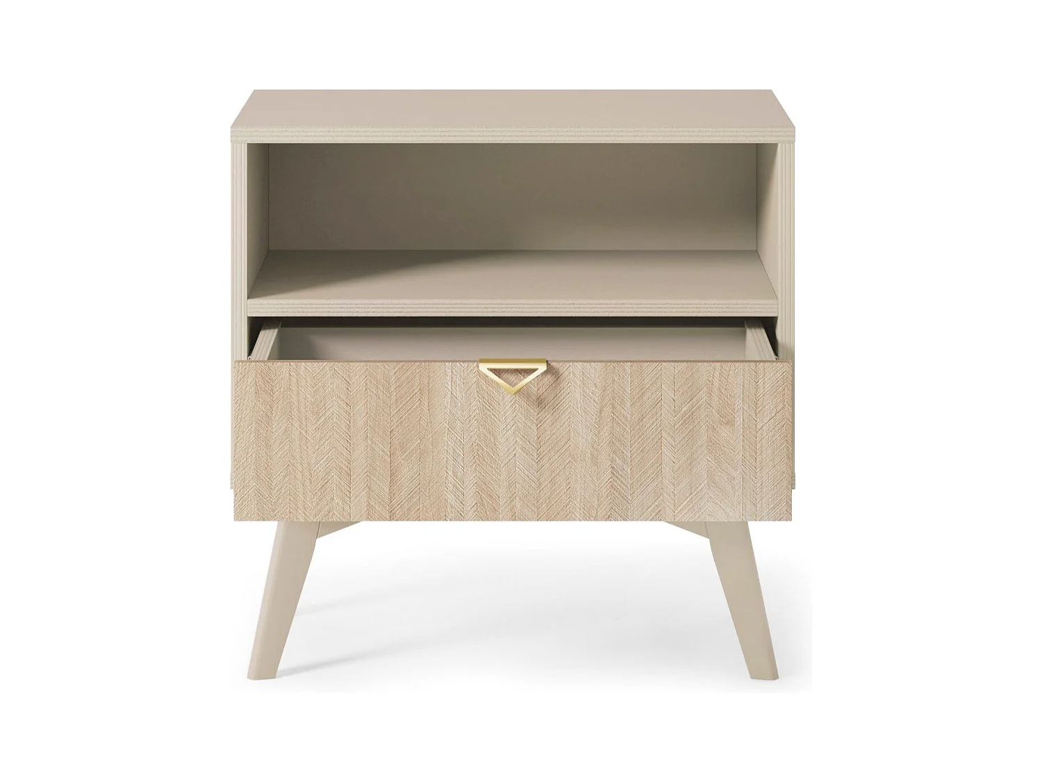 Comodino 1 cassetto 1 in legno laminato 54x54 cm