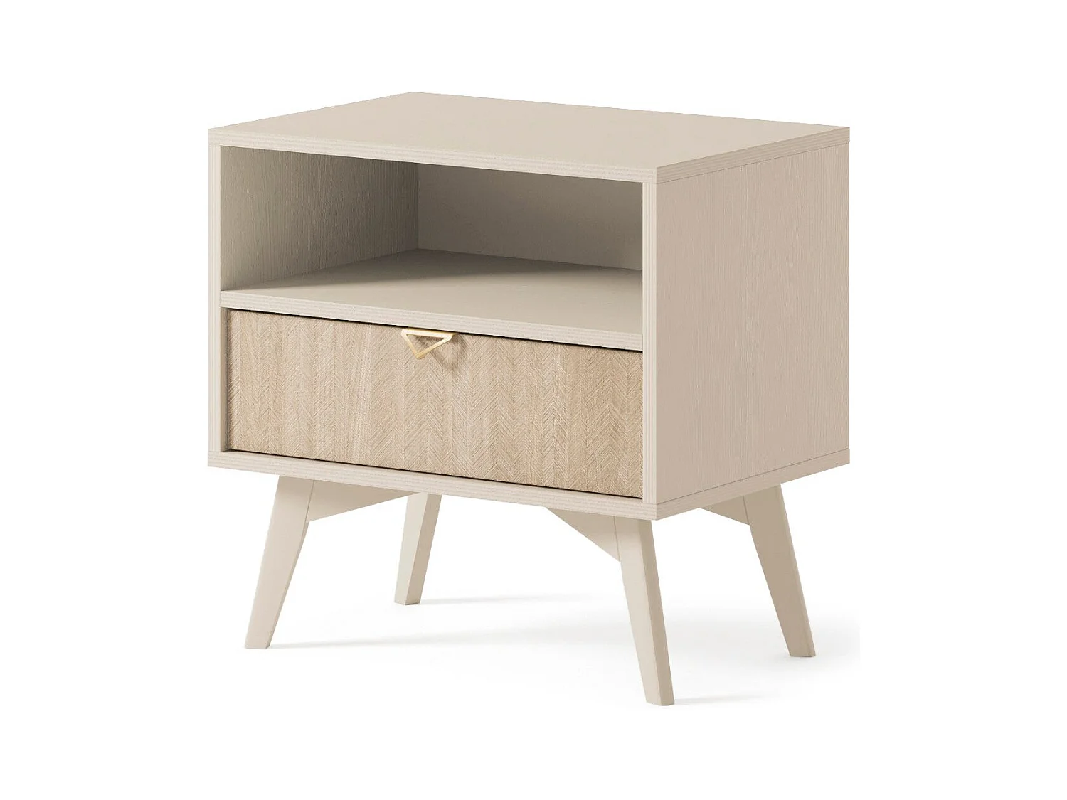 Table de chevet 1 tiroir en bois lamellé 54x54 cm