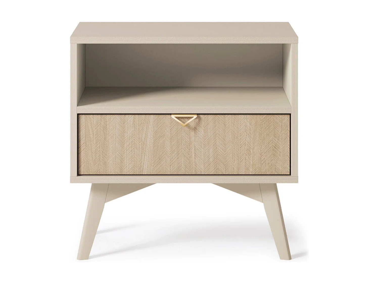 Table de chevet 1 tiroir en bois lamellé 54x54 cm