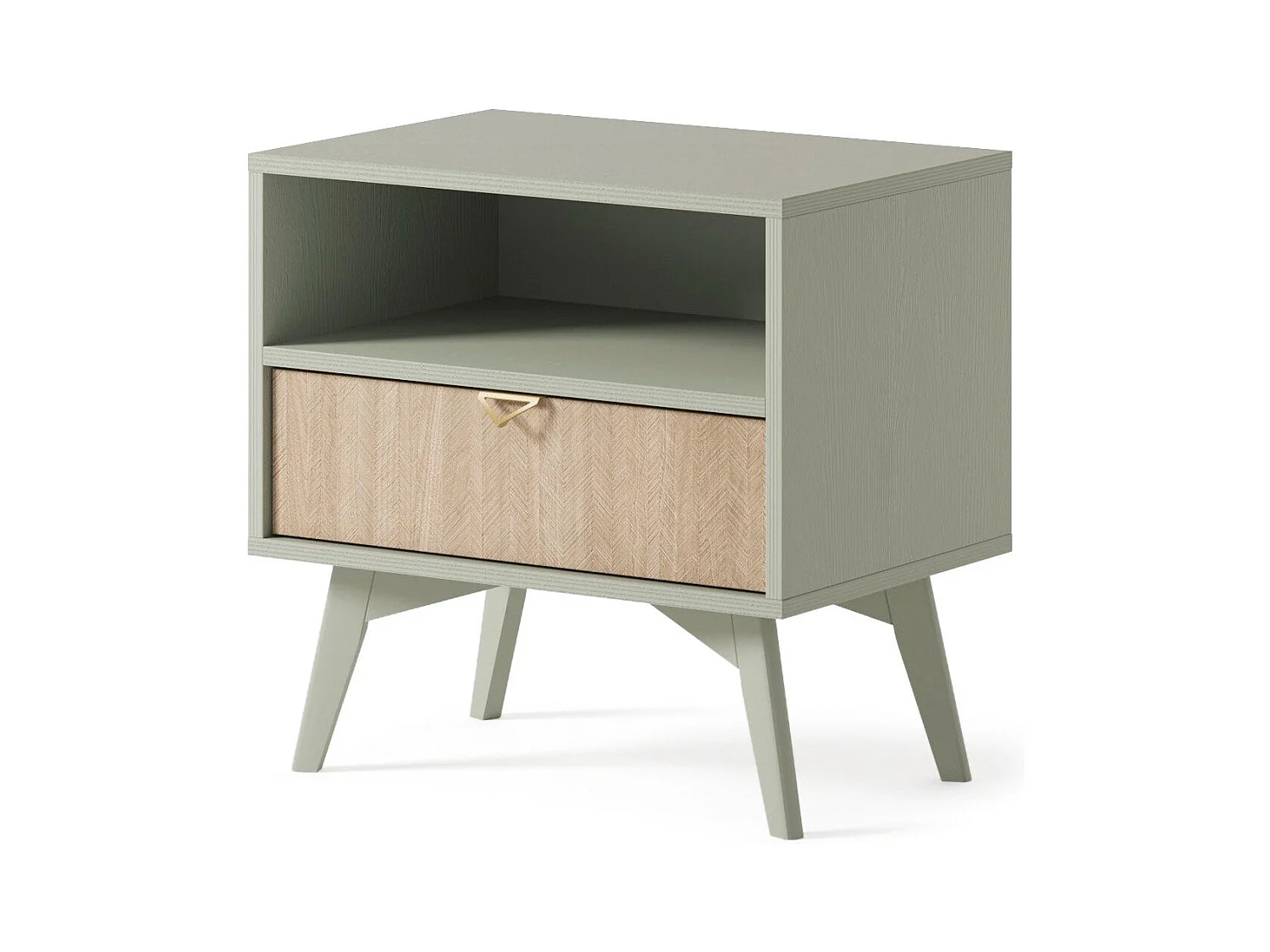 Table de chevet 1 tiroir en bois lamellé 54x54 cm