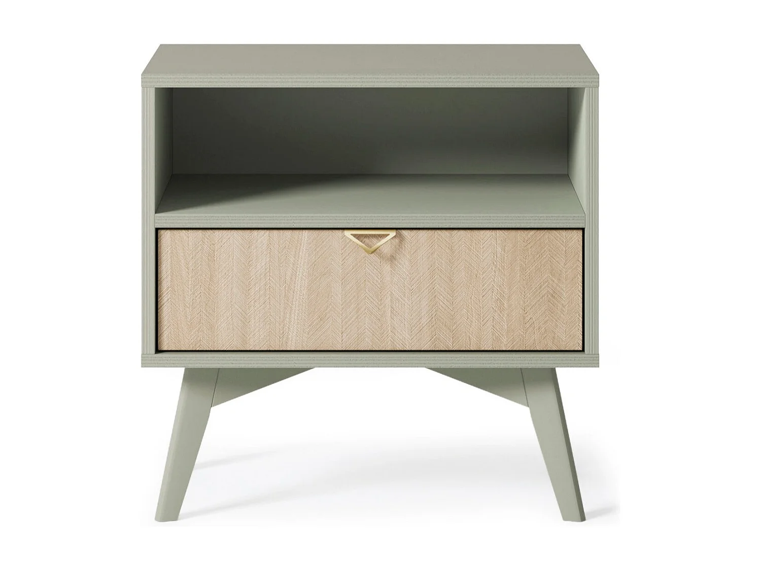 Table de chevet 1 tiroir en bois lamellé 54x54 cm