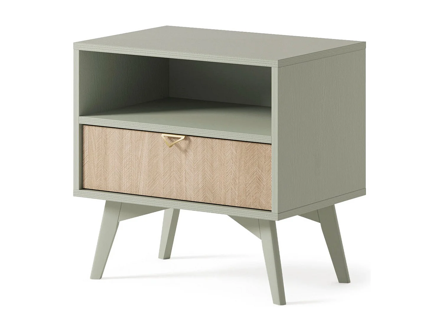 Table de chevet 1 tiroir en bois lamellé 54x54 cm