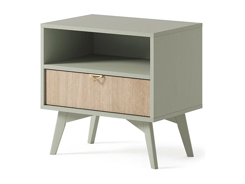 Table de chevet 1 tiroir en bois lamellé 54x54 cm