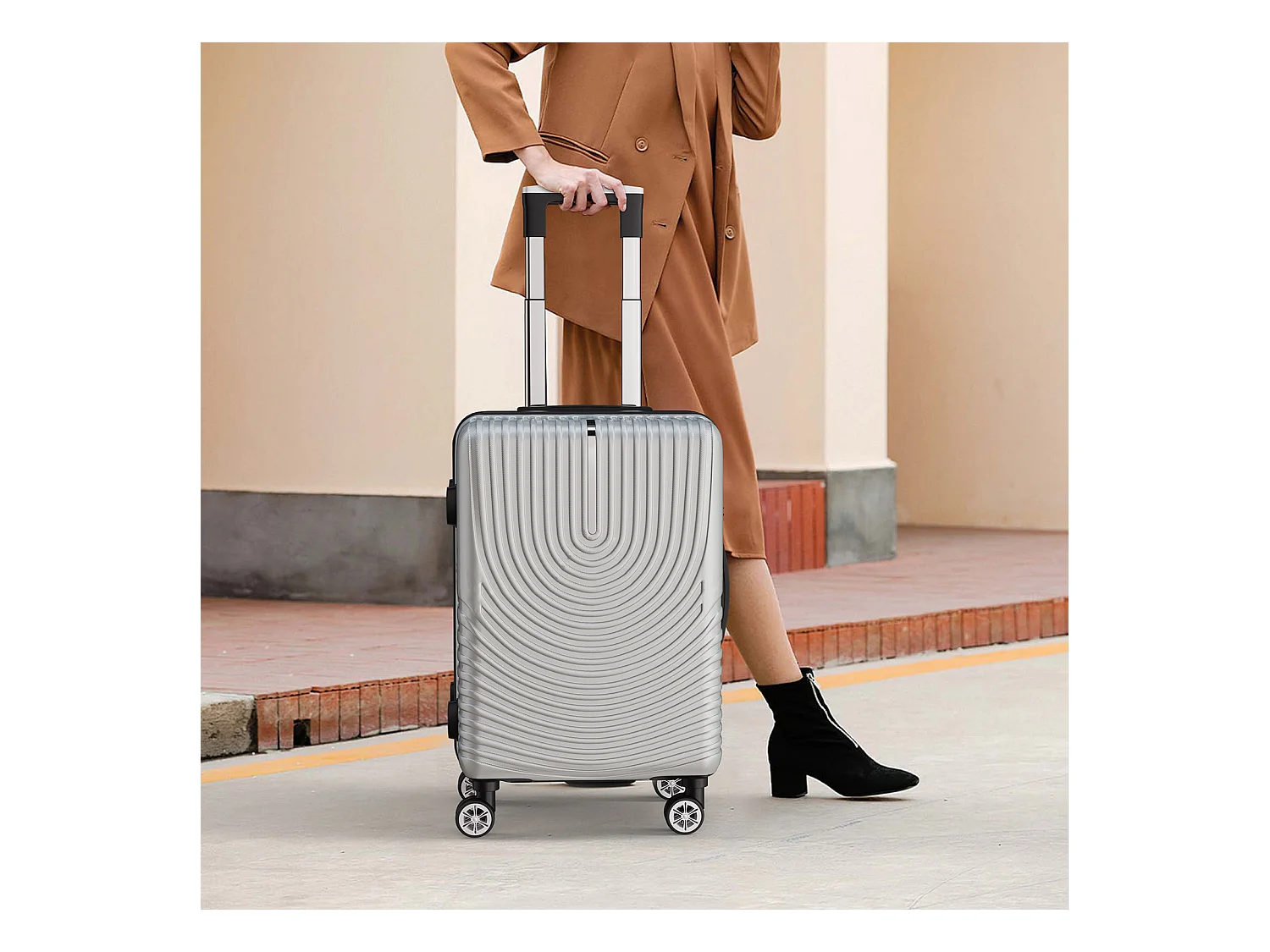 Ensemble de bagages empilables avec roues 360° et poignée rétractable – 3 tailles (M/L/XL) + balance numérique offerte