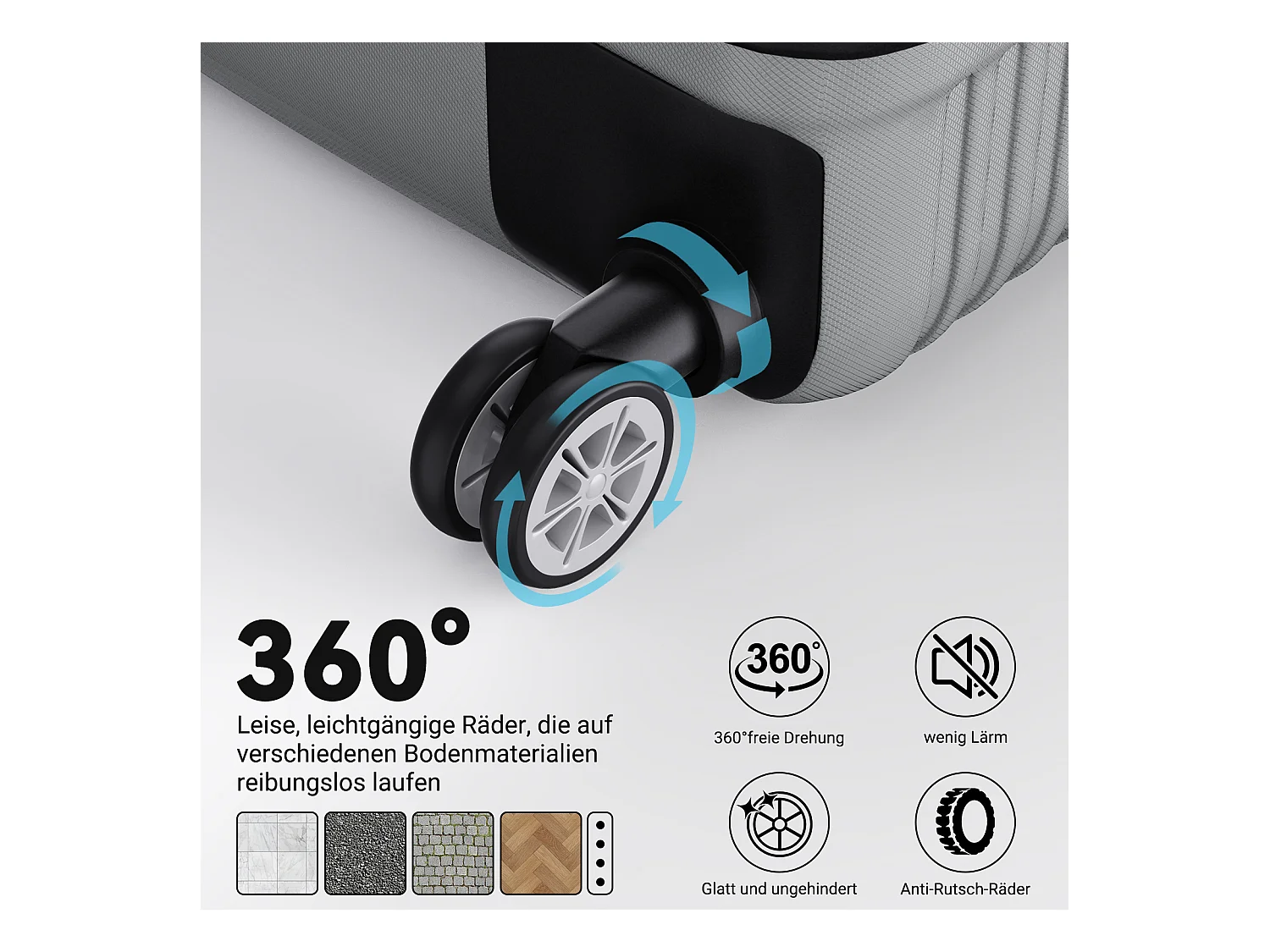 Ensemble de bagages empilables avec roues 360° et poignée rétractable – 3 tailles (M/L/XL) + balance numérique offerte