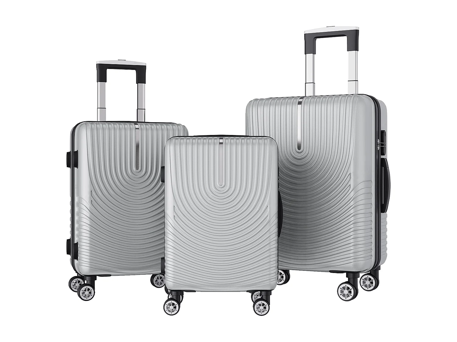 Ensemble de bagages empilables avec roues 360° et poignée rétractable – 3 tailles (M/L/XL) + balance numérique offerte