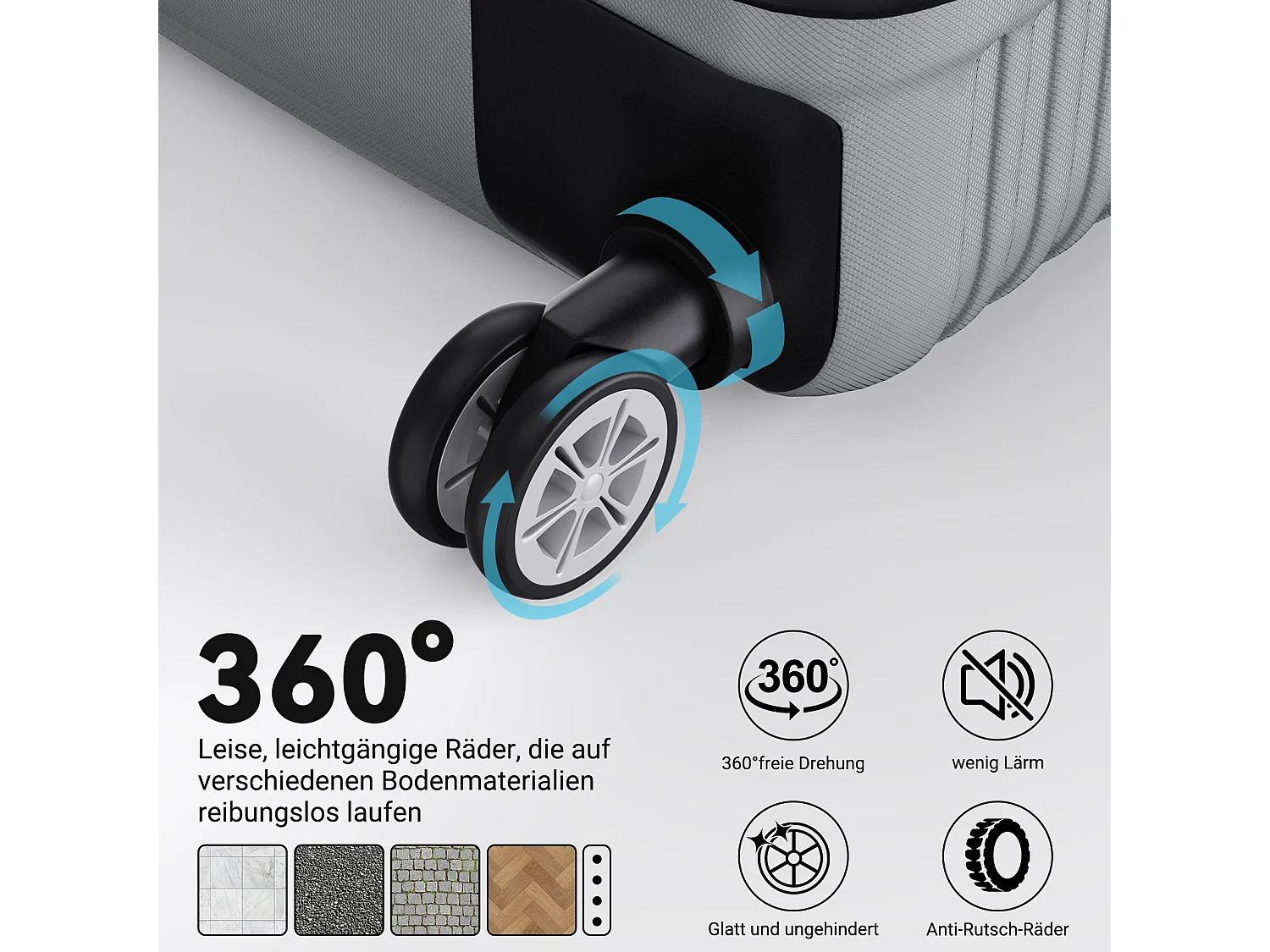 Ensemble de bagages empilables avec roues 360° et poignée rétractable – 3 tailles (M/L/XL) + balance numérique offerte