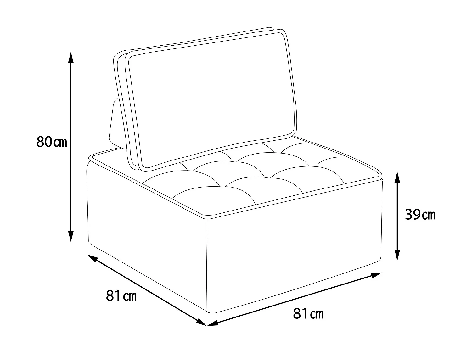 Fauteuil, fauteuil rembourré une place avec housse, pouf pouf pour salon, chambre, chambre d'amis ou chambre d'enfant, petit ensemble de sièges
