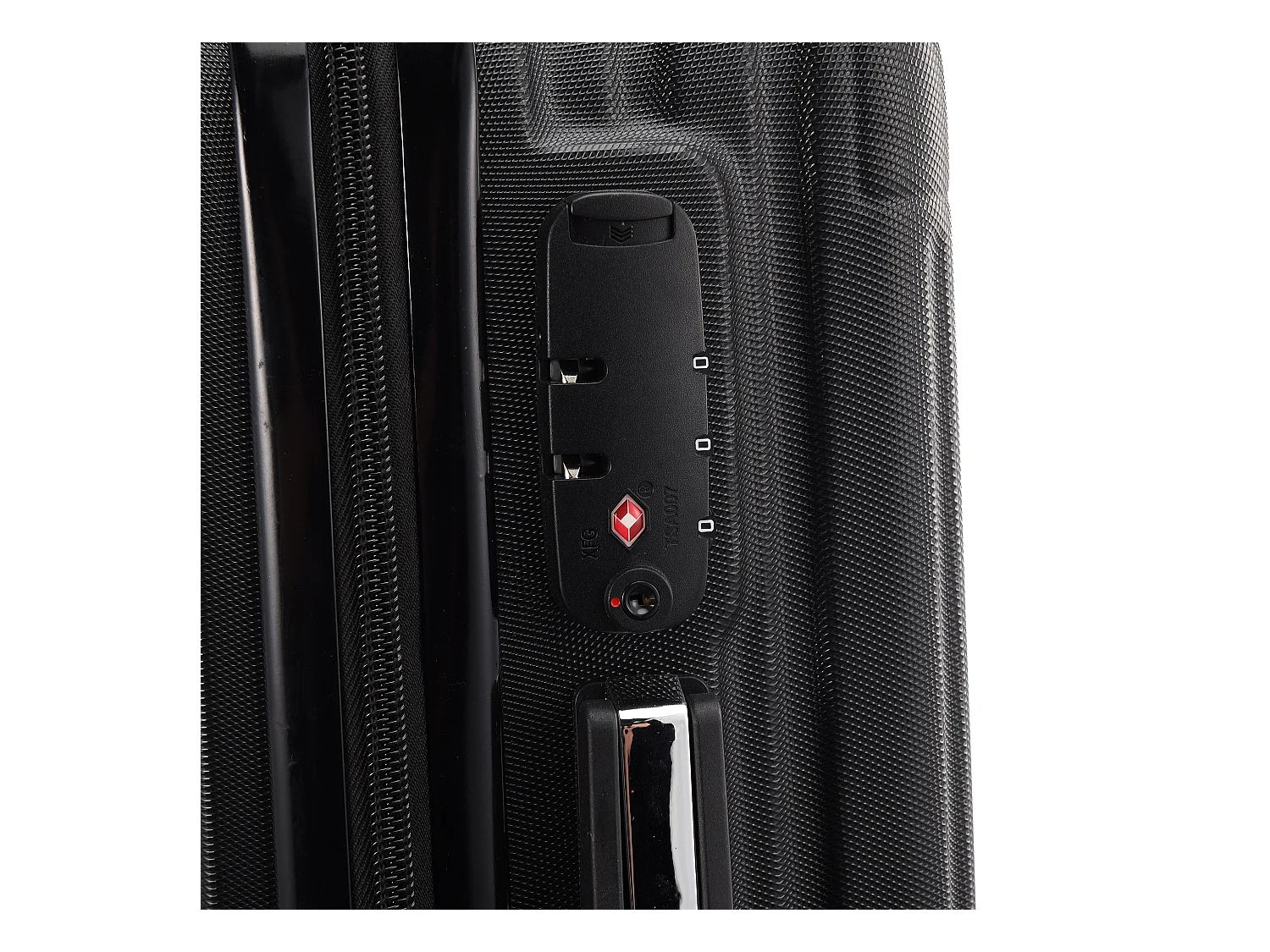 Conjunto de Mala de Viagem ABS - 3 Peças, Com Fecho de Código e Rodas 360° - Preto