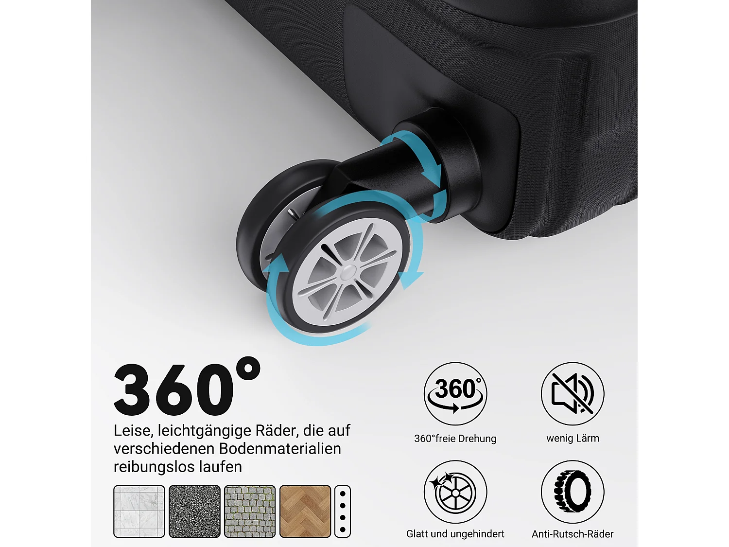 Ensemble de bagages empilables avec roues 360° et poignée rétractable – 3 tailles (M/L/XL) + balance numérique offerte