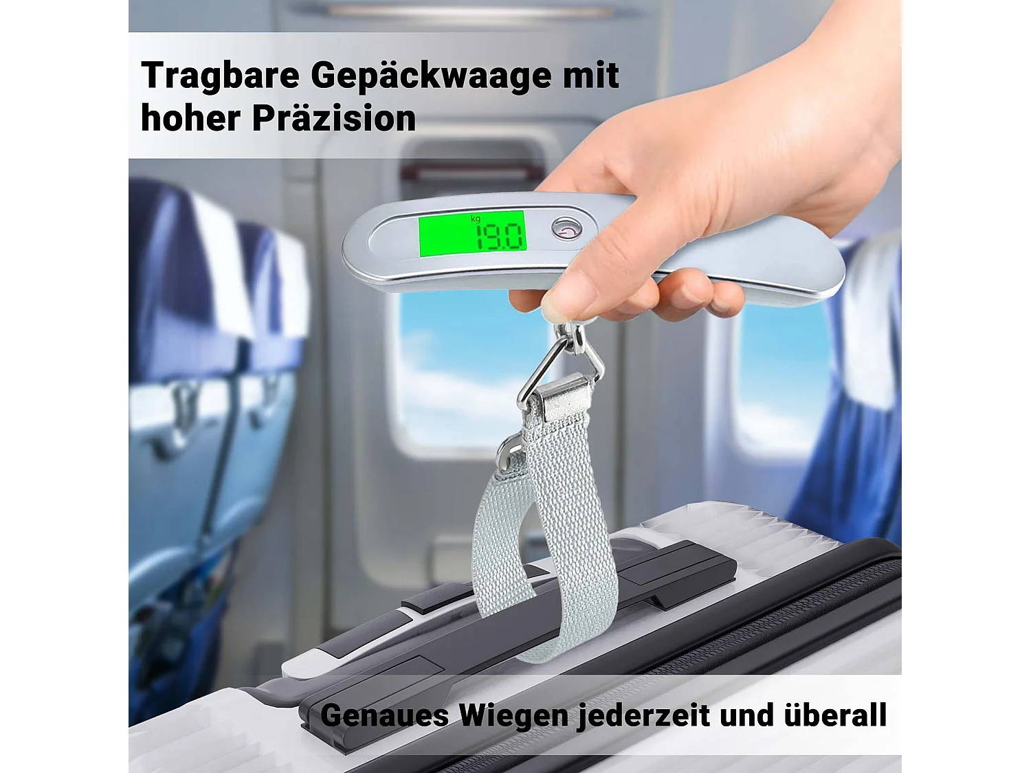 Reisbagageset met paars gradiëntontwerp - 3 maten (20"/24"/28") + draagbare bagageweegschaal