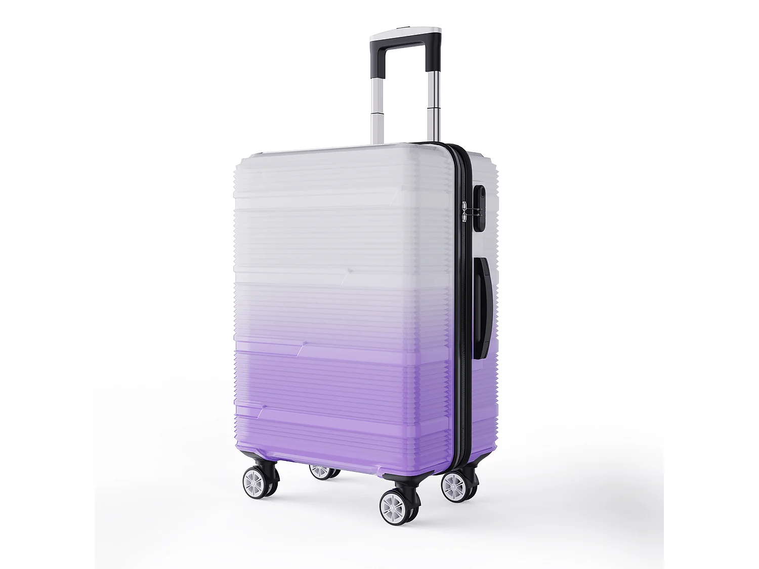 Reisbagageset met paars gradiëntontwerp - 3 maten (20"/24"/28") + draagbare bagageweegschaal