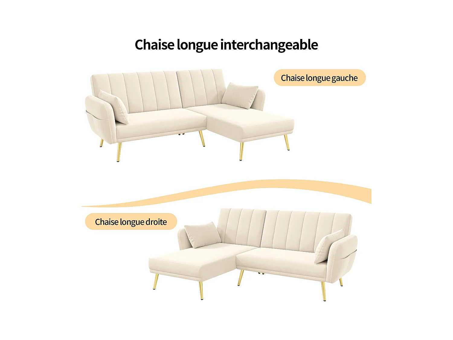 Canapé en L pliant avec angle et couchage supplémentaires. Moderne et escamotable. Idéal pour salon, chambre, chambre d'amis et home cinéma. Vidéo incluse.