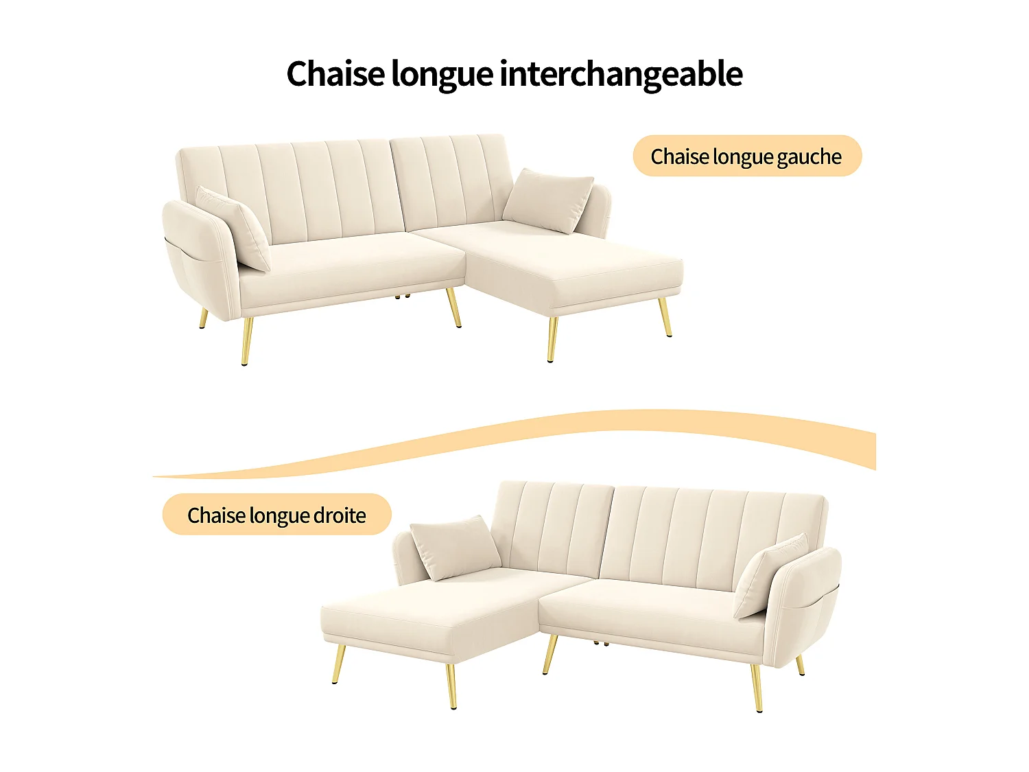 L-Form Klappsofa mit Zusatzecke & Schlaffunktion. Modernes Ecksofa zum Ausziehen. Platzsparend für Wohnzimmer, Schlafzimmer, Gästezimmer & Heimkino. Inkl. Video.