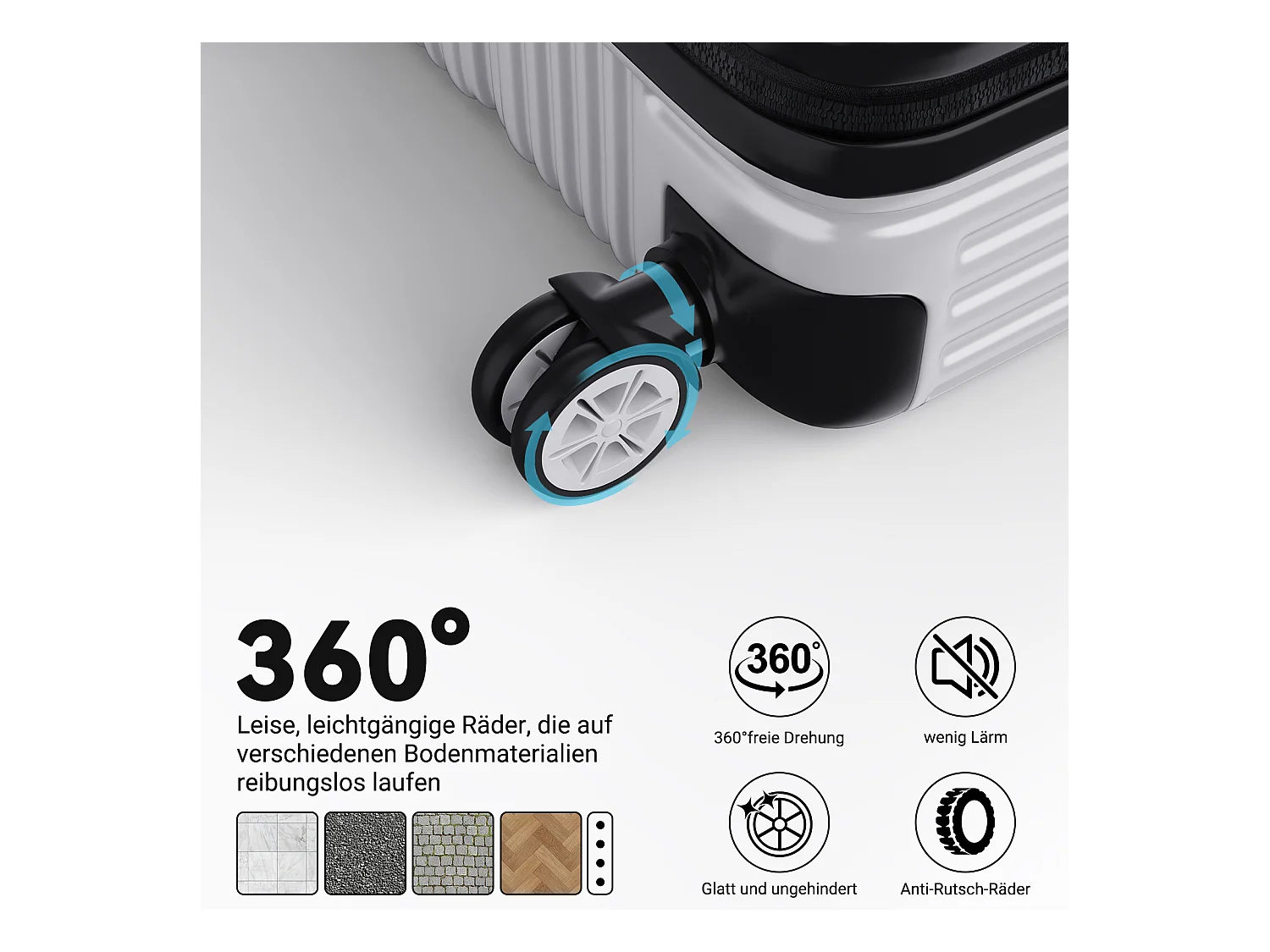 Juego de maletas apilables con ruedas de 360° y asa retráctil – 3 tallas (M/L/XL) + báscula digital gratis