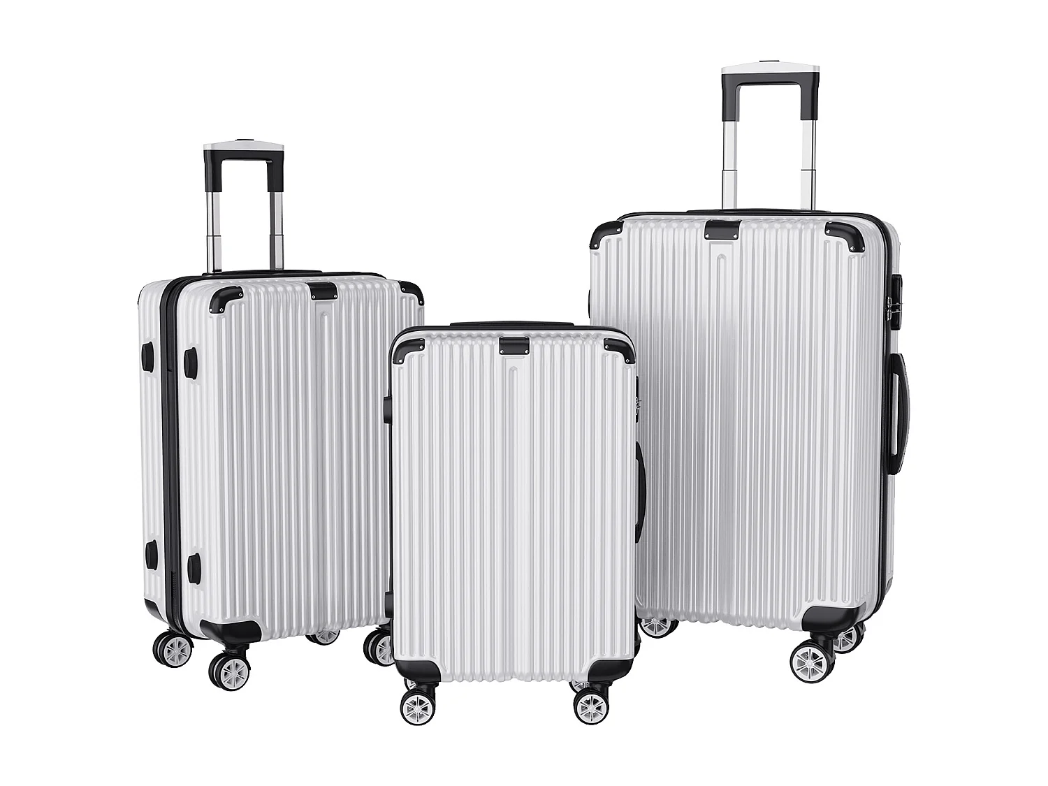 Ensemble de bagages empilables avec roues 360° et poignée rétractable – 3 tailles (M/L/XL) + balance numérique offerte