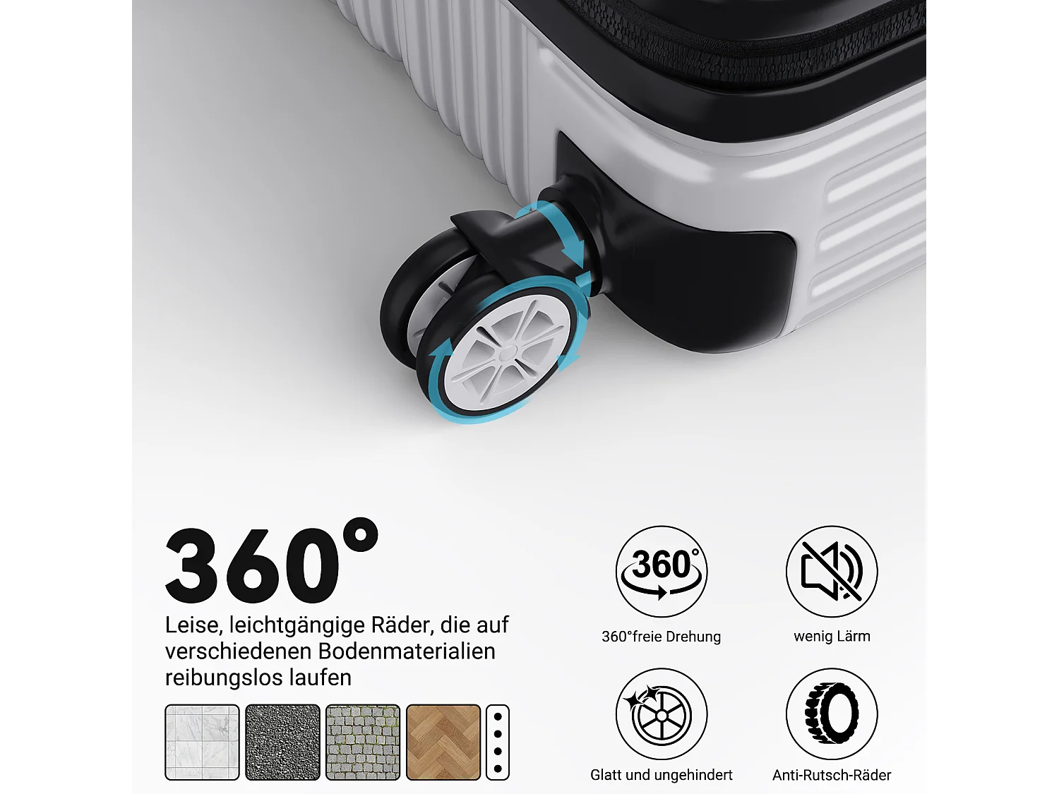 Ensemble de bagages empilables avec roues 360° et poignée rétractable – 3 tailles (M/L/XL) + balance numérique offerte