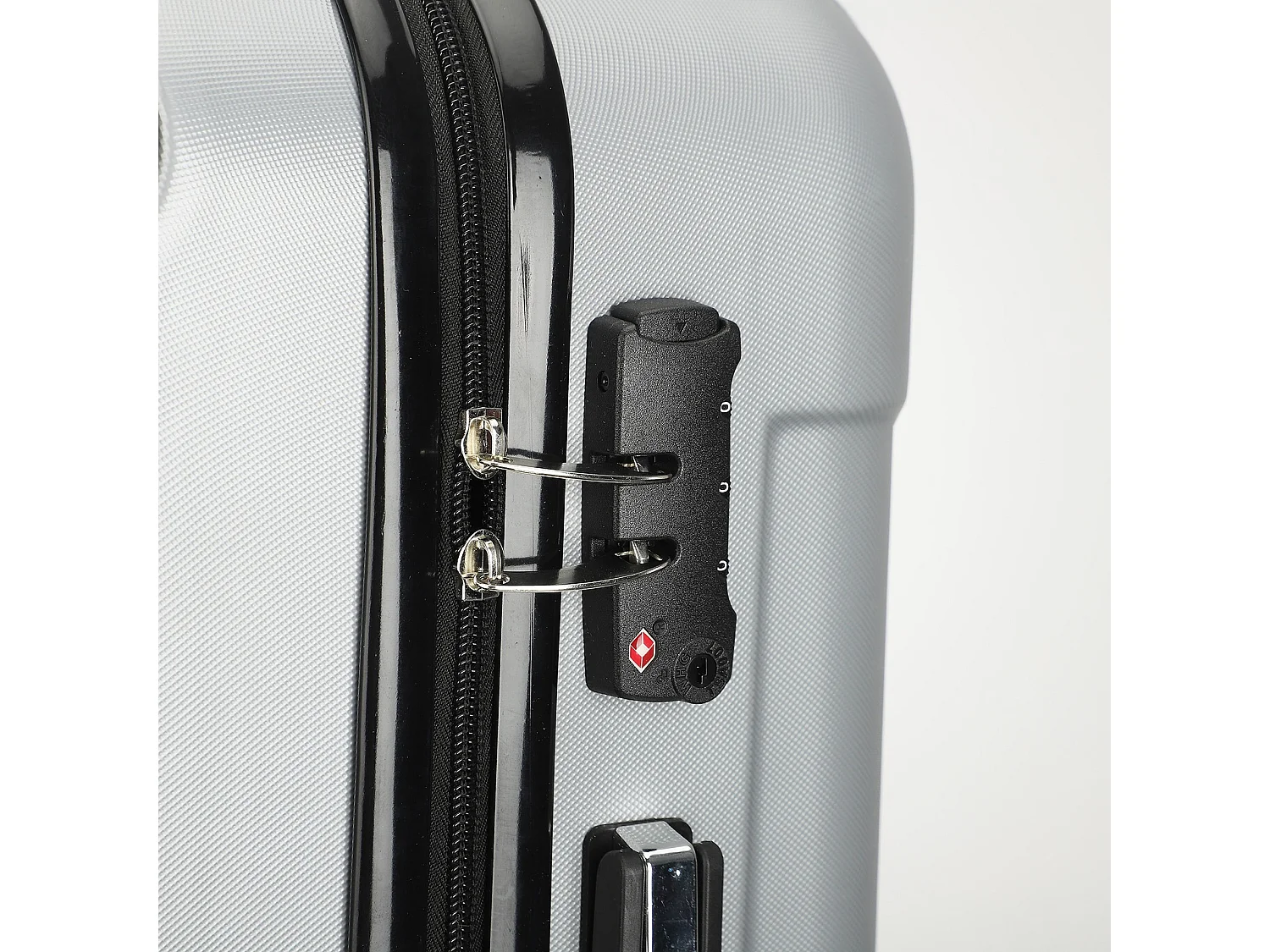 Conjunto de 3 Malas de Viagem ABS em Cinza Escuro com 4 Rodas 360° e Fecho TSA