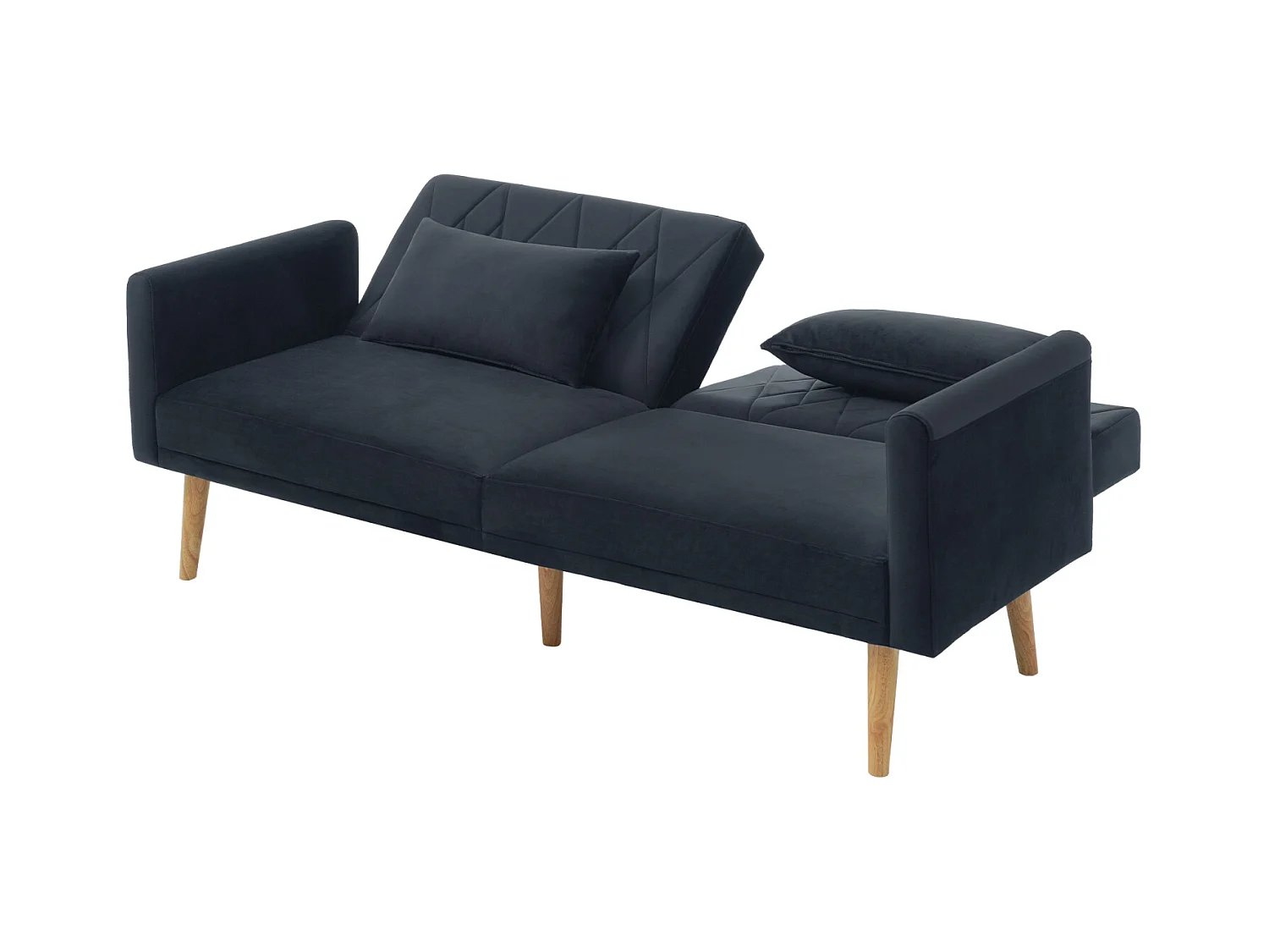 Klappbares Samtsofa mit Schlaffunktion. Platzsparendes Gästebett für kleine Räume, Wohnzimmer, Schlafzimmer & Heimkino.