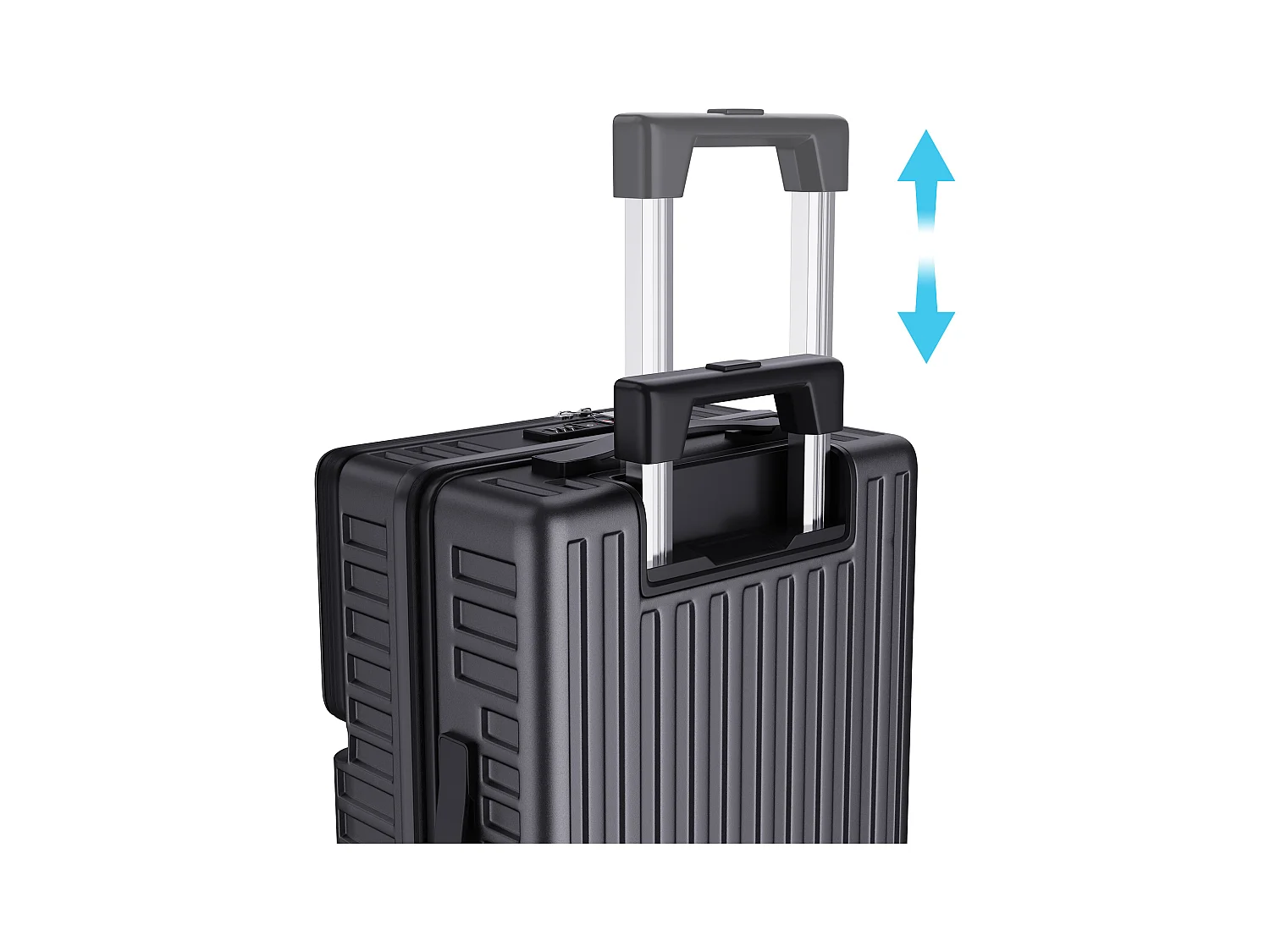 Zwarte ABS-kofferset – 2 stuks (20"/24") met 360° wielen en TSA-slot