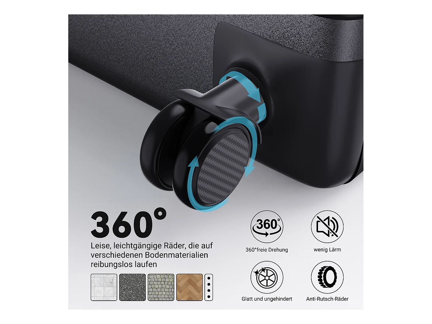 Zwarte ABS-kofferset – 2 stuks (20"/24") met 360° wielen en TSA-slot