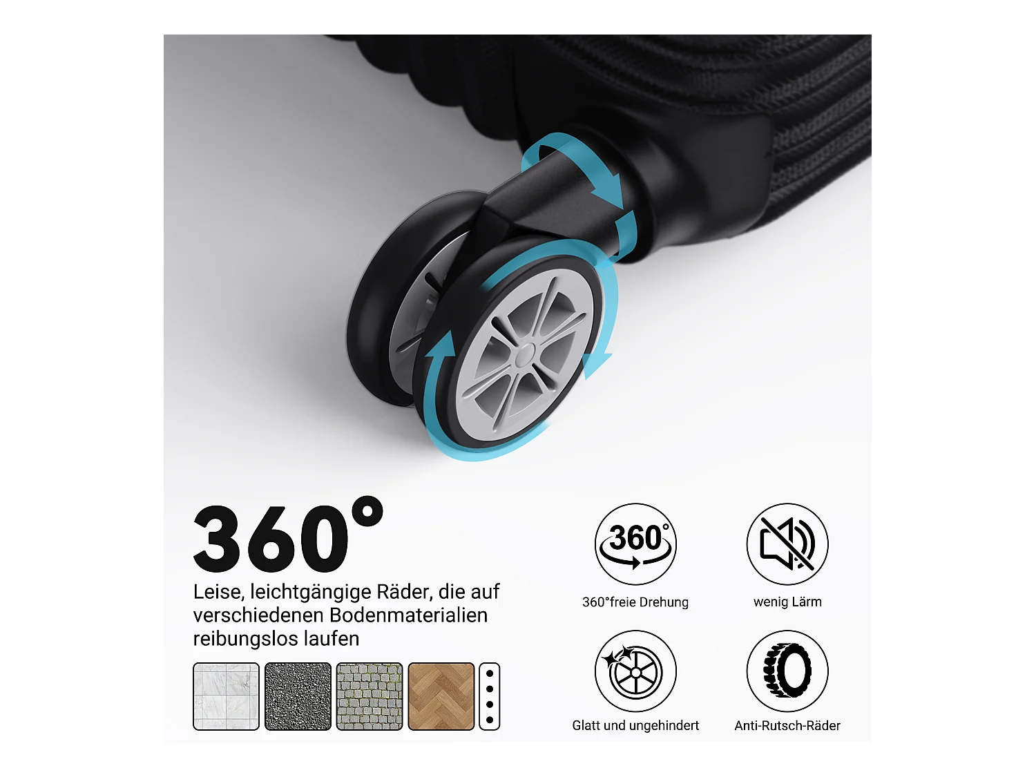 Ensemble de bagages empilables avec roues 360° et poignée rétractable – 3 tailles (M/L/XL) + balance numérique offerte