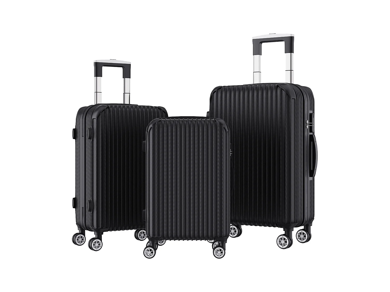 Ensemble de bagages empilables avec roues 360° et poignée rétractable – 3 tailles (M/L/XL) + balance numérique offerte
