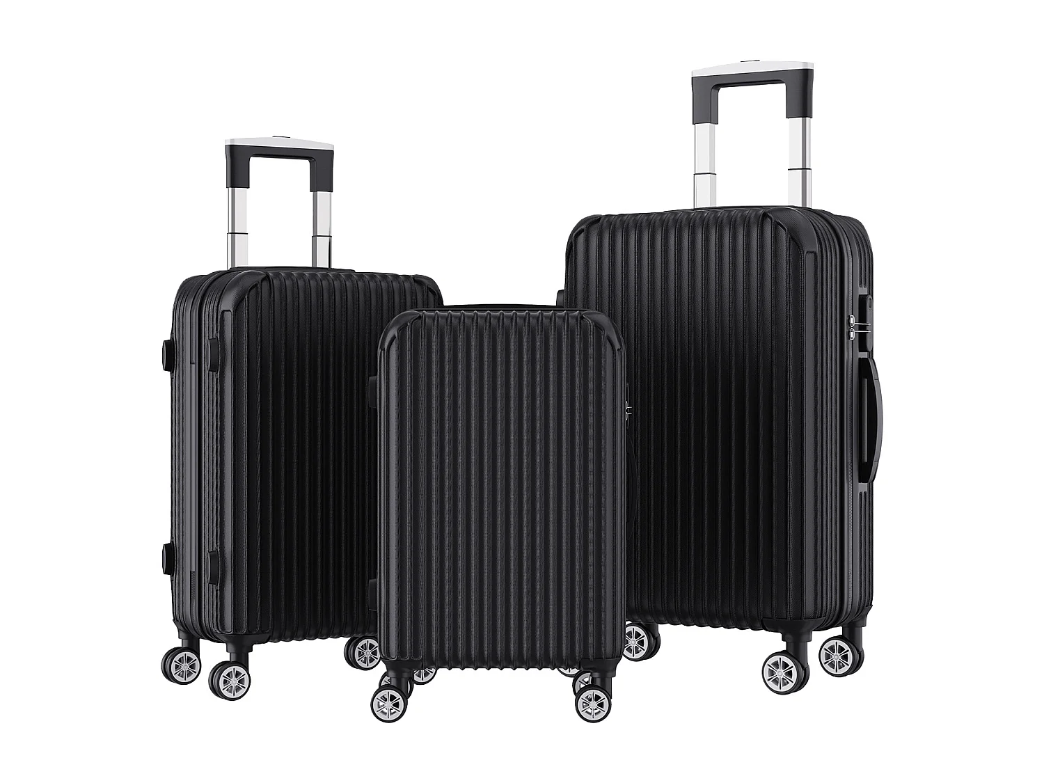 Ensemble de bagages empilables avec roues 360° et poignée rétractable – 3 tailles (M/L/XL) + balance numérique offerte