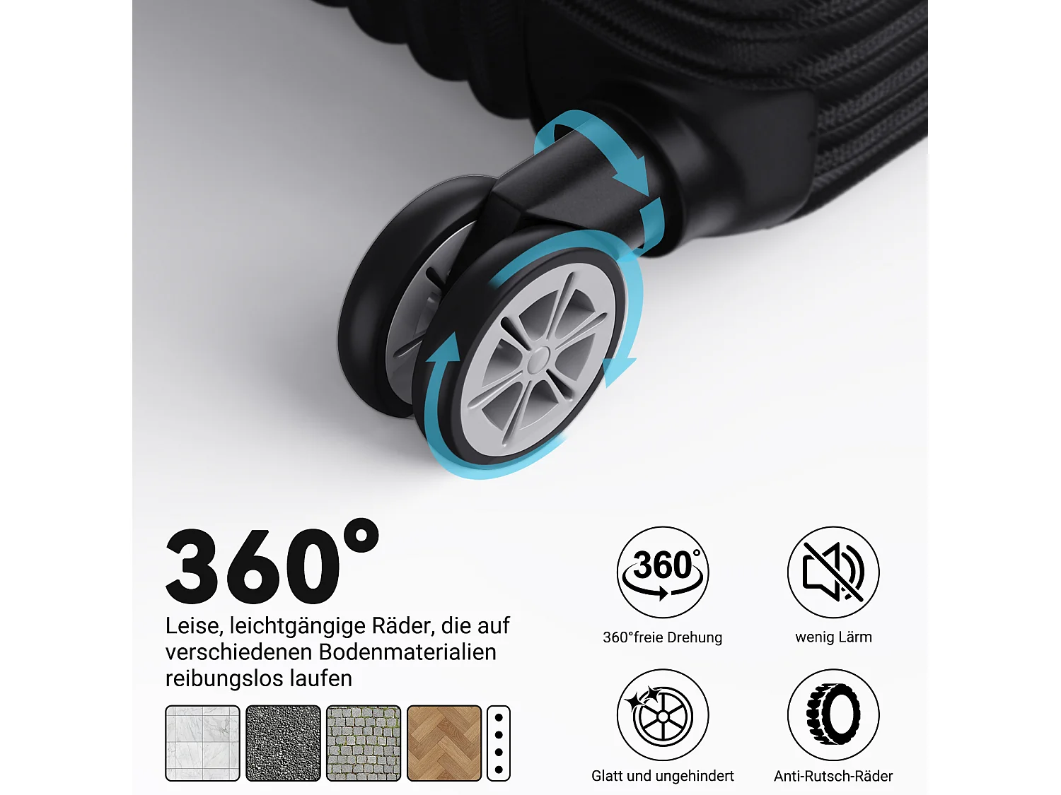 Ensemble de bagages empilables avec roues 360° et poignée rétractable – 3 tailles (M/L/XL) + balance numérique offerte