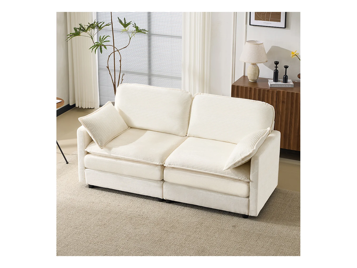 Modernes 2-Sitzer Sofa, minimalistisches Design, bequem und geräumig, für Wohnzimmer und Schlafzimmer