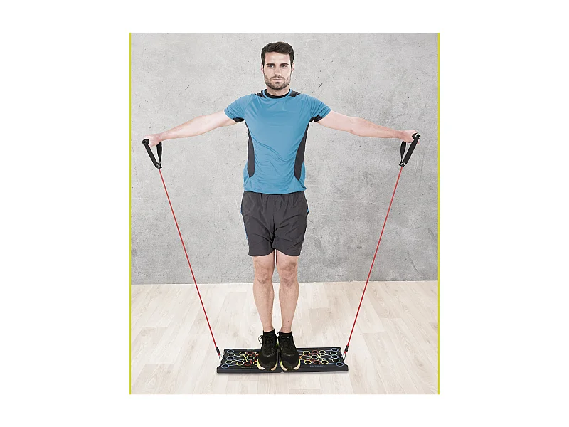 Planche De Musculation 17 En 1 Avec Elastique Multicolore