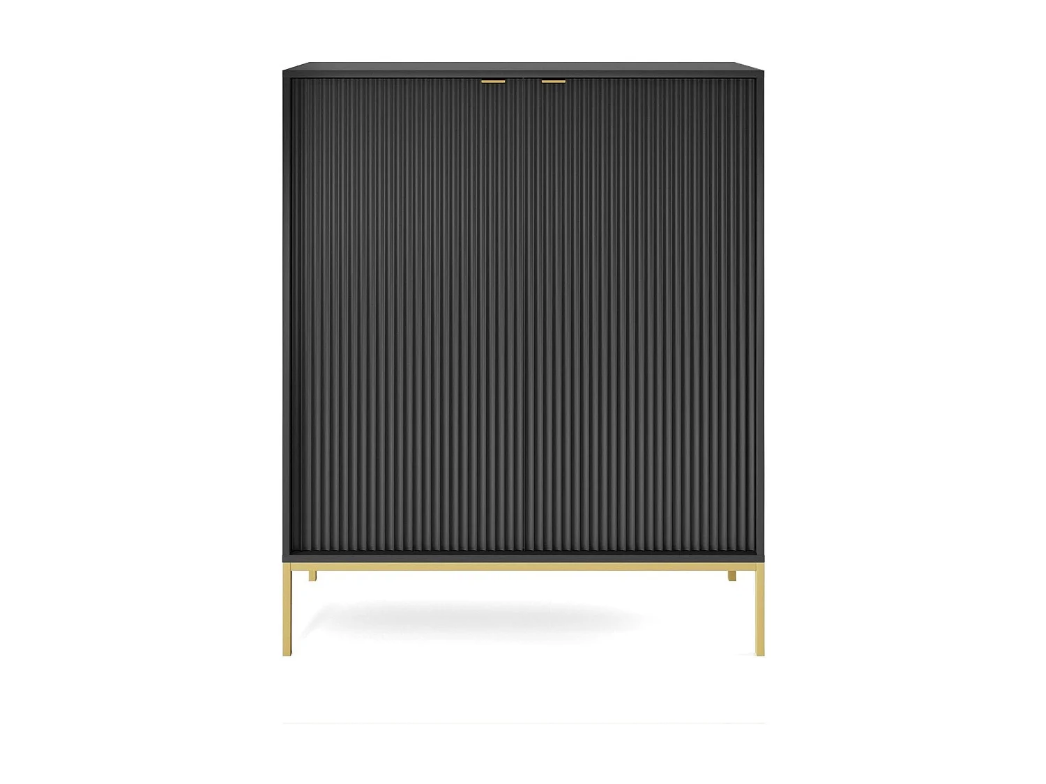 Buffet 2 portes avec pieds en métal doré 104x125 cm